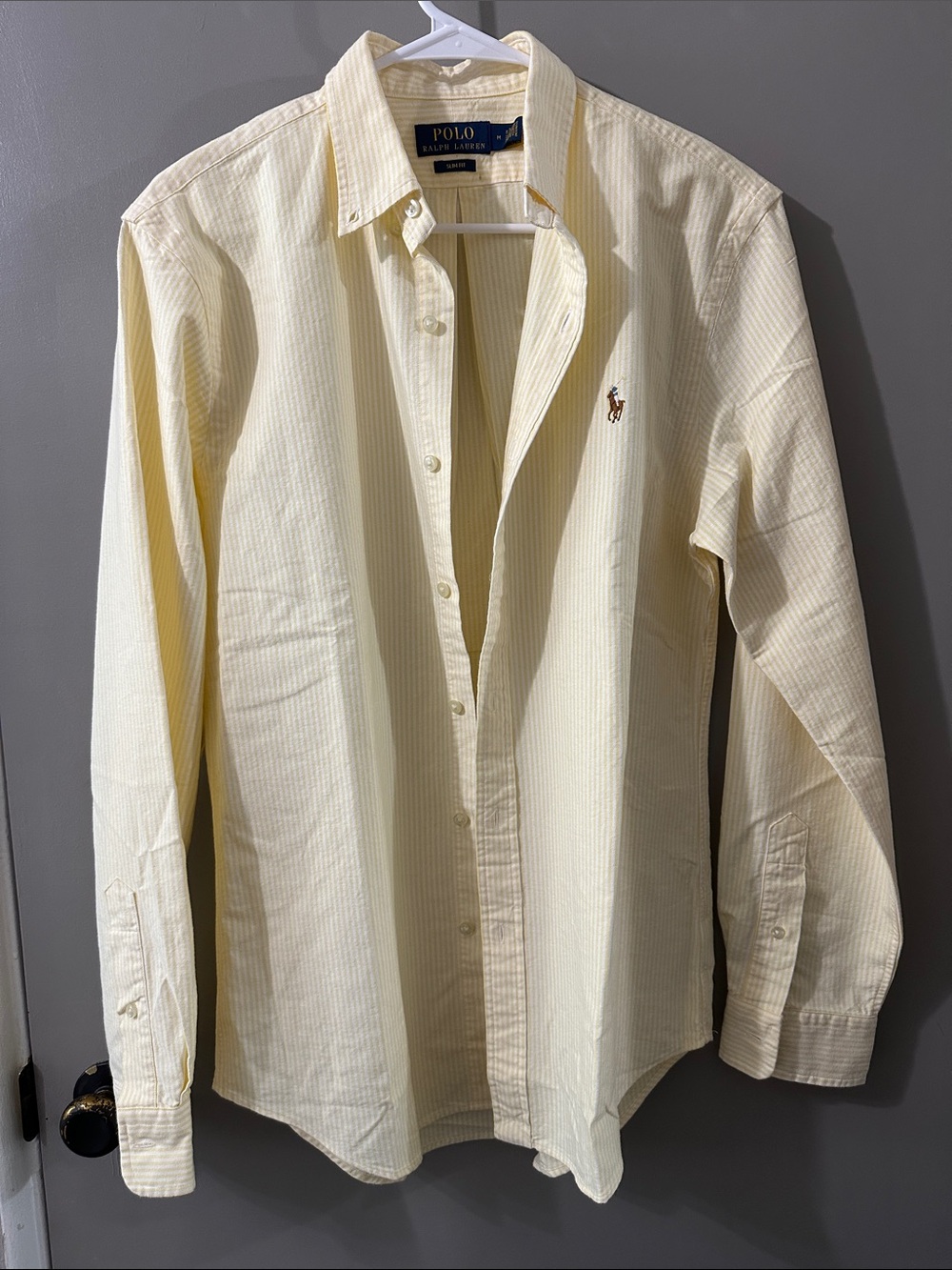 Polo by Ralph Lauren Light Yellow Striped Button-Down Shirt